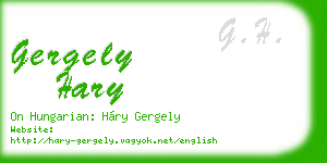 gergely hary business card
